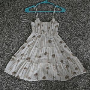 Ocean Drive Mini Dress with Palm Tree Pattern